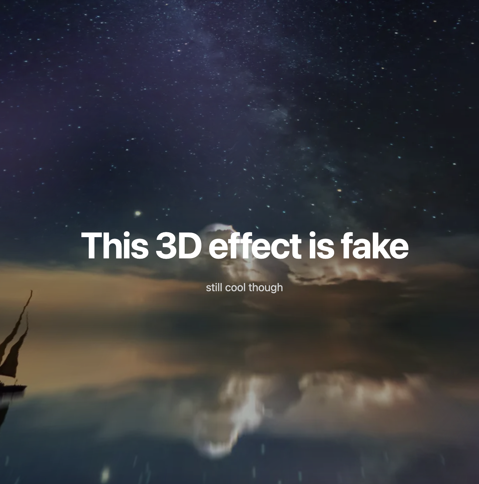 Fake 3D effect